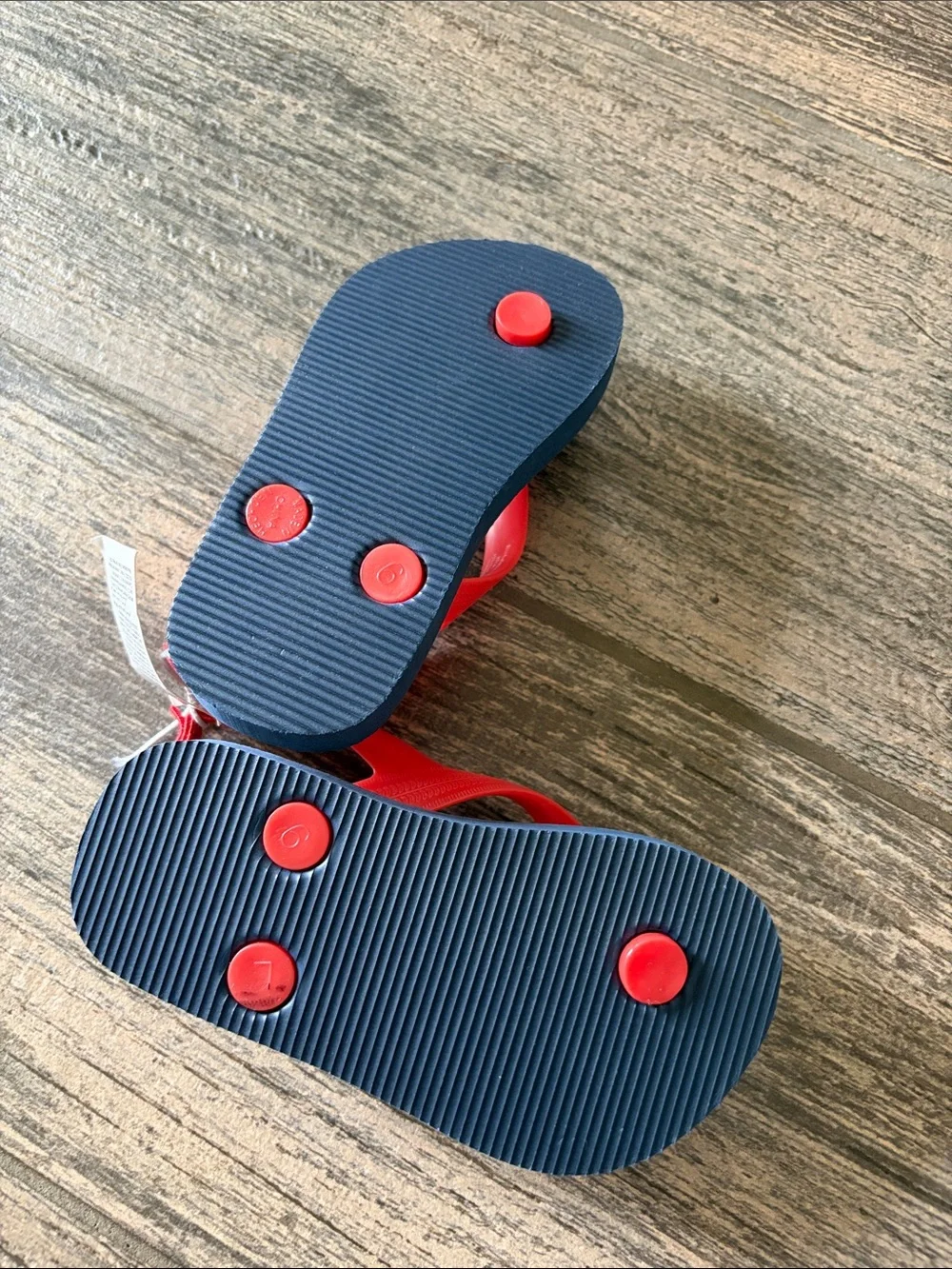 NEW!!! Old Navy Kids Navy Flip Flops with Red Lobster Print